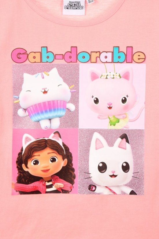Tričko Gabby's Dollhouse pink