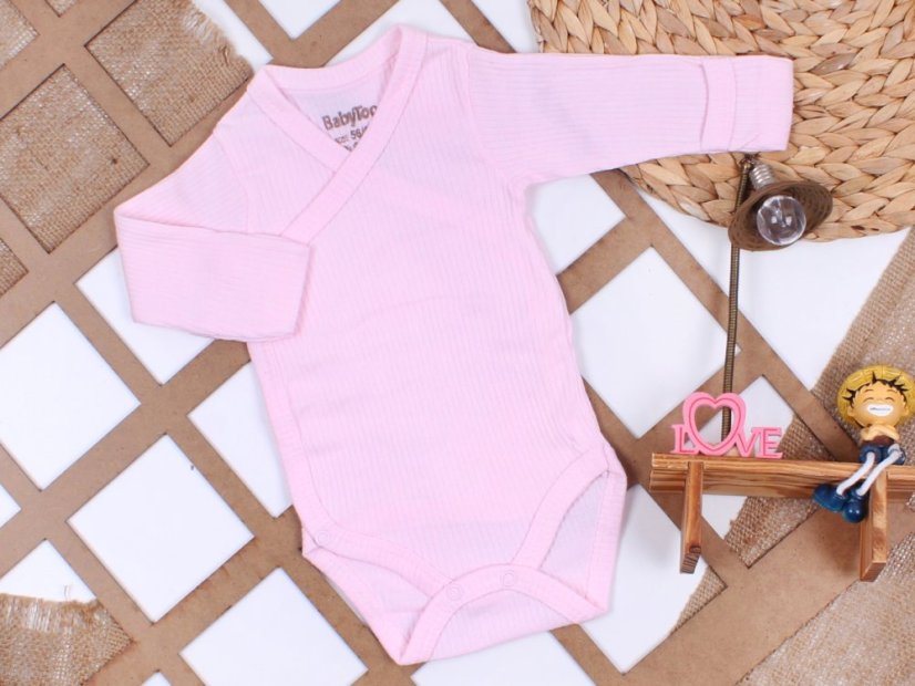 Body con manica lunga per bambina rosa Body con manica lunga per bambina rosa