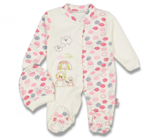Salopetă cu căciulă pentru bebe Nourasi 74