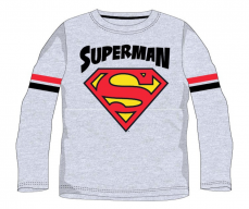 Chlapčenské tričko dlhý rukáv Superman šedé