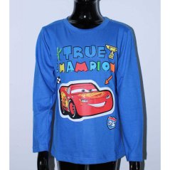 Dětské tričko dlouhý rukáv modré Cars