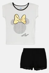 Pijama de vară Minnie white