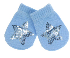 Mănusi pentru bebelusi bleu Star