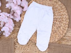 Pantaloni con piedini per neonato bianco 56