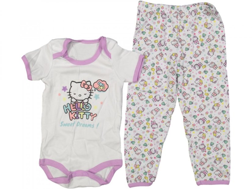 Compleu 2 piese pentru copii-body-panataloni Hello Kitty