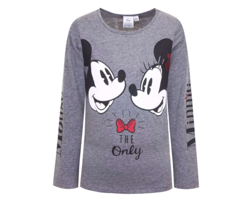 Dívčí tričko dlouhý rukáv Minnie šedé 116