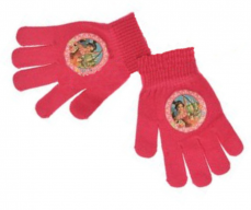 Dievčenské rukavice Elena z Avaloru růžové