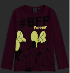 Tričko MINNIE BFF FOREVER světélkující