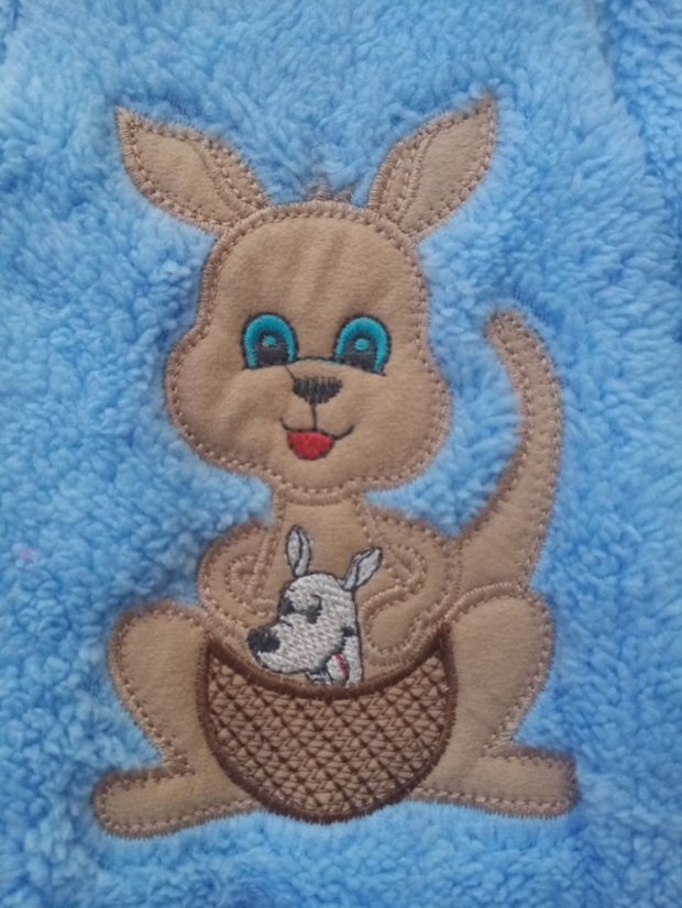 Tutina peluche Canguro blu 56/62