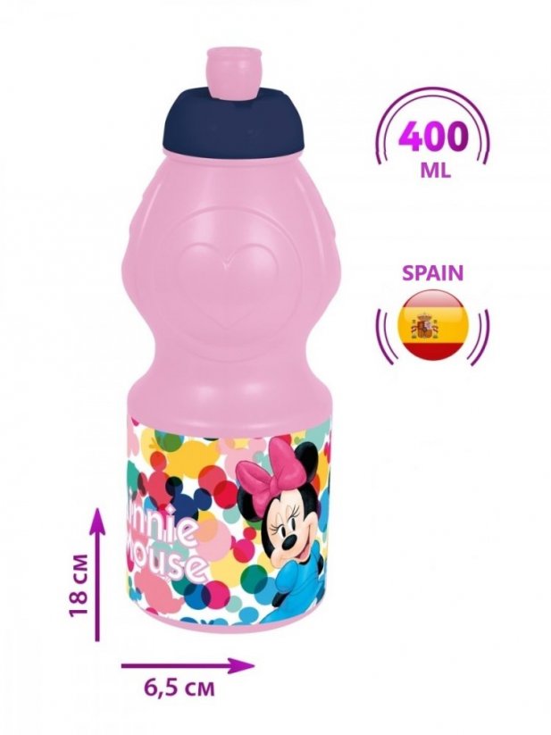 Borraccia sportiva in plastica per bambini Minnie