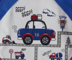 Dětský bryndák s rukávy Auto