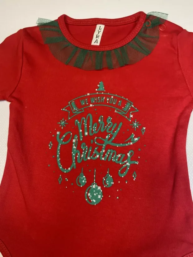 2 piese set de Crăciun body+fustă Baby - Mărime: 80/86