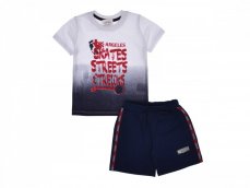 Set de vară pentru băieți- tricou și pantaloni scurți cu imprimeu SKATES
