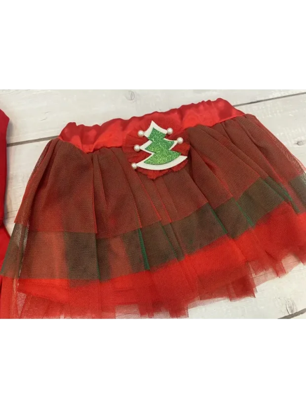 2 piese set de Crăciun body+fustă Baby - Mărime: 80/86