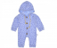 Tutina con cappuccio per neonati blu 74
