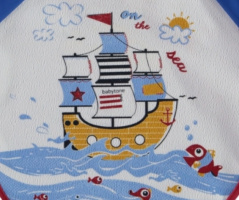 Dětský bryndák s rukávy Marine