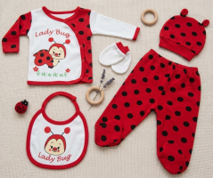 5 dielna dojčenská súprava Lady Bug 56