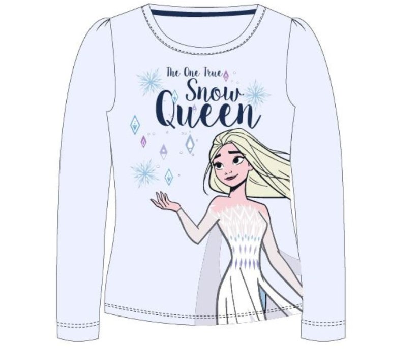 Tričko dlhý rukáv Frozen bílé