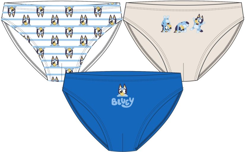 Chlapecké slipy Bluey 3 pack