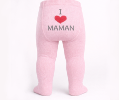 Ciorap cu chilot I Love Maman pink