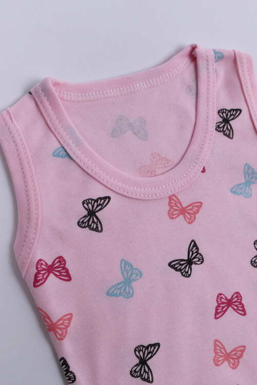 Body senza maniche per neonati Farfalla rosa 68
