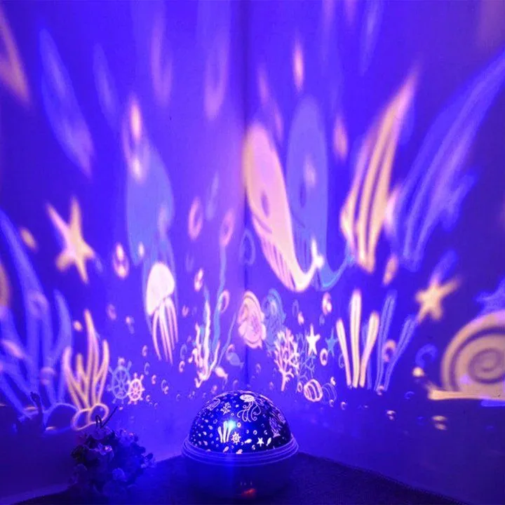 Dětská lampička s projektorem Dream modrý