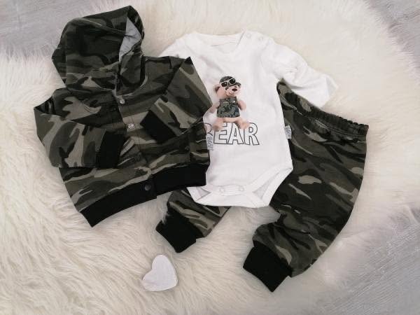 Compleu pentru copii body, hanorac, pantaloni Bear Army