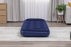 Nafukovací matrace s vestavěnou pumpou tmavě modrá 185 × 76 × 22 cm