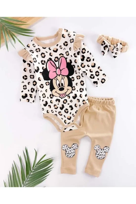 3dílná Dětská souprava Minnie – body, legíny a čelenka