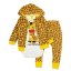 Set di 3 pezzi per bambini felpa, pantaloni, body Giraffa
