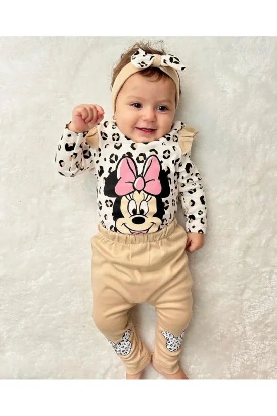 3dílná Dětská souprava Minnie – body, legíny a čelenka