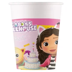 Papírové kelímky 200 ml, 8 ks–Gabby's Dollhouse