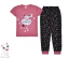 Pijamale fete cu mâneci scurte și pantaloni lungi | roz
