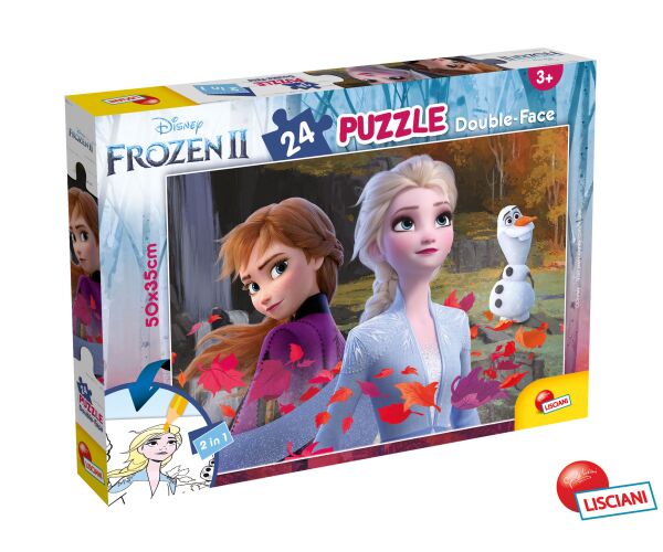 Puzzle Frozen fronte-retro 50 × 35 cm, 24 pezzi