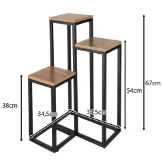 Stojan na květiny 67 × 34,5 × 34,5 cm se 3 policemi