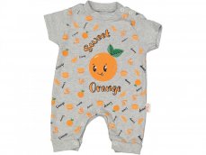 Salopetă scurtă bebelusi Orange gri