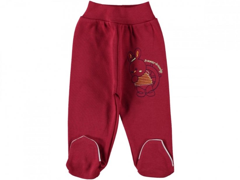 Pantaloni per neonati Coniglietti rosso 80
