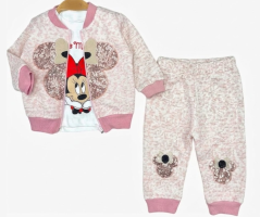 3-dielna detská súprava mikina, tepláky, tričko Minnie