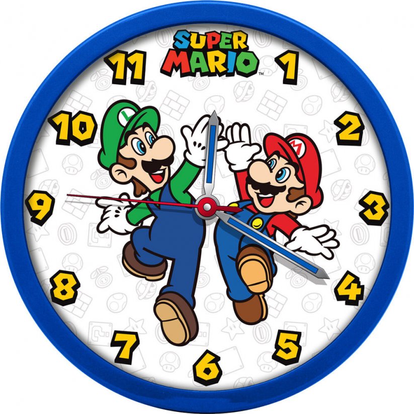 Ceas de perete pentru copii Super Mario