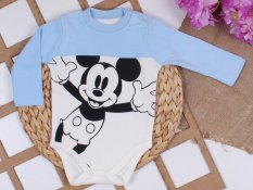 Dojčenské body dlhý rukáv Mickey Mouse