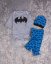 3-dílná bavlněná kojenecká souprava body polodupačky a čepička Batman - Velikost: 56/62 ( 0-3 m)