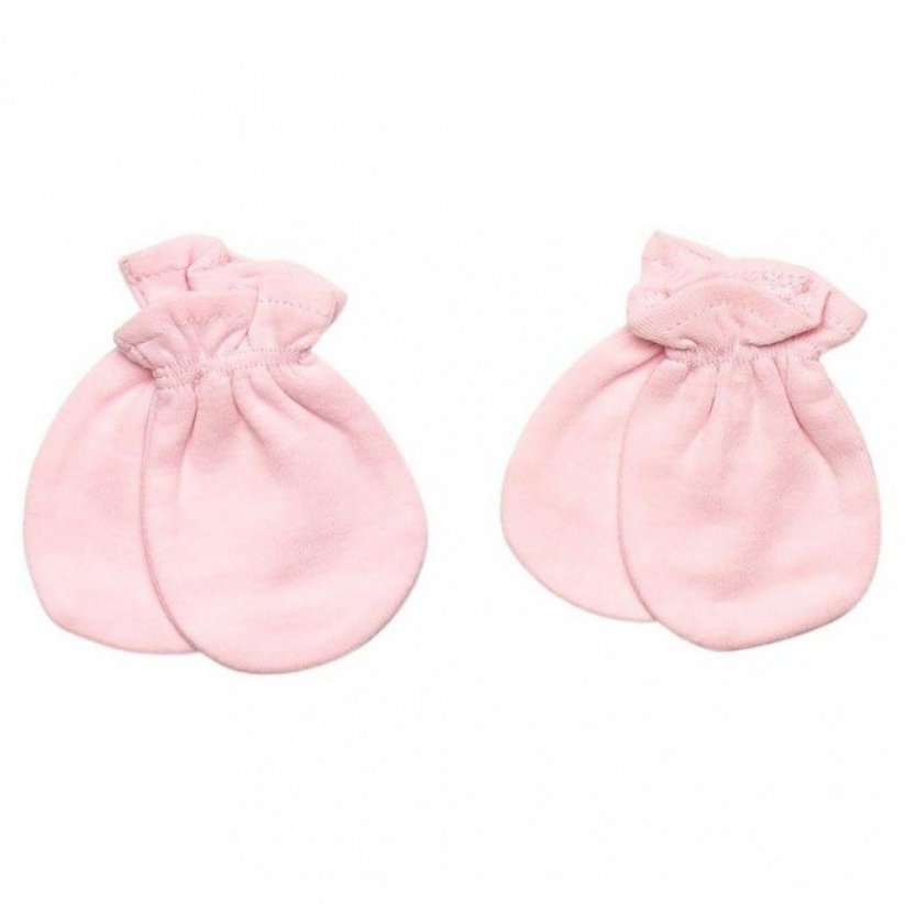Růžové rukavičky pro miminka 2 páry