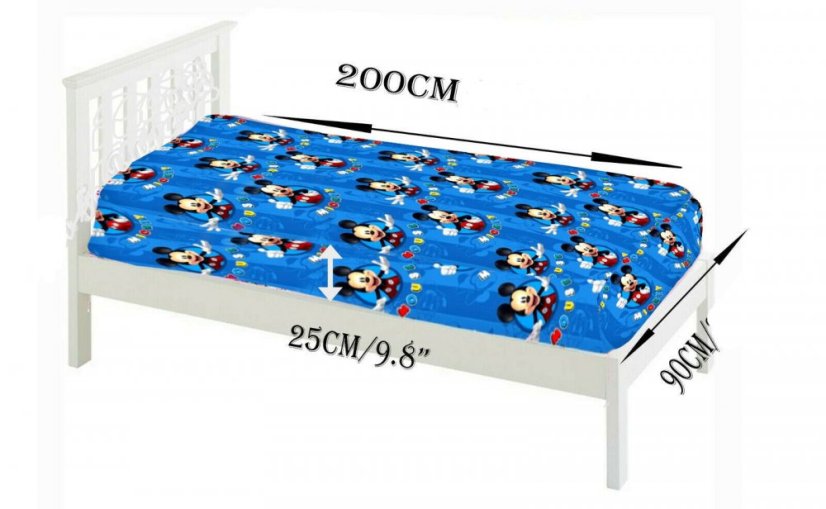 Dětské prostěradlo Mickey 90x200 cm