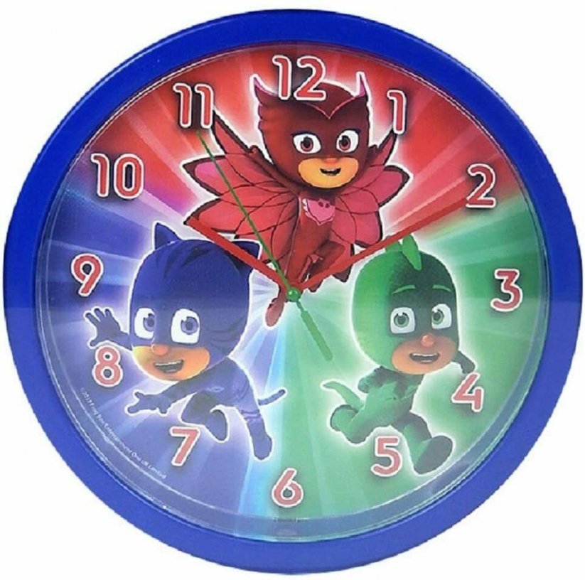 Dětské nástěnné hodiny PJ Masks