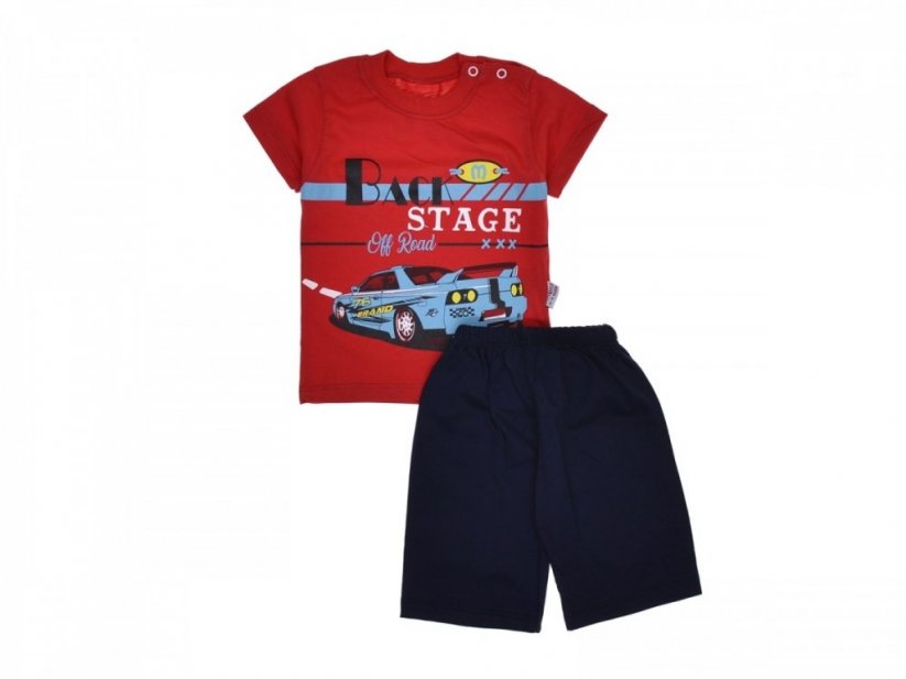 Chlapecký letní set - souprava tričko a kraťasy potisk AUTO