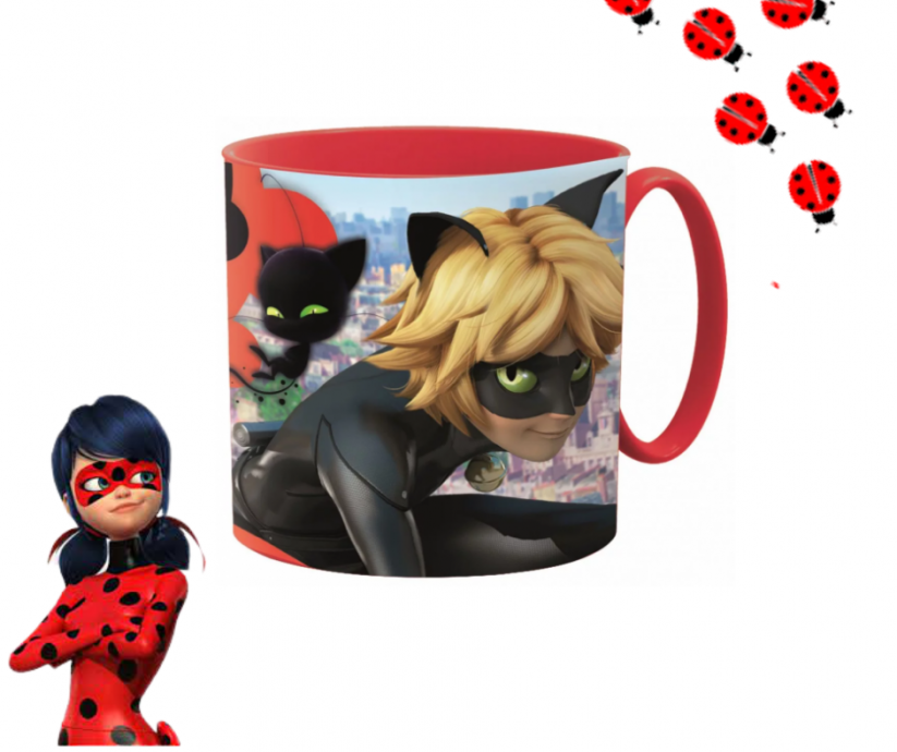 Bicchiere in plastica micro Miraculous Ladybug 265 ml