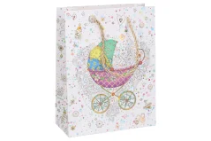 Dárková taška Kočárek 42x31x12 cm