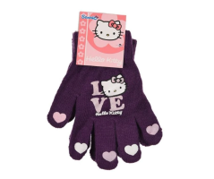 Mănuși pentru copii mov Hello Kitty