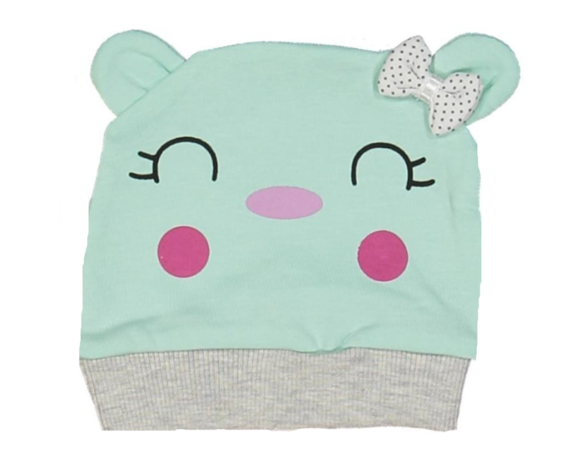 Cappello neonato Orso mint