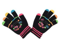 Mănuși pentru copii Hello Kitty negru